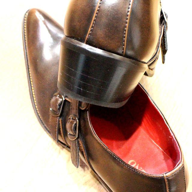美品!艶靴!【ZEENO】Wﾍﾞﾙﾄﾎﾟｲﾝﾃｯﾄﾞﾄｩｼｭｰｽﾞ 送料込 メンズの靴/シューズ(ドレス/ビジネス)の商品写真