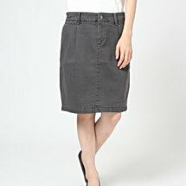 LEPSIM LOWRYS FARM(レプシィムローリーズファーム)のLEPSIM＊ホワイトデニムスカート レディースのスカート(ひざ丈スカート)の商品写真