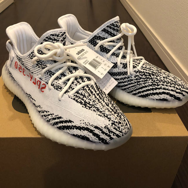 新品未使用 adidas YEEZY BOOST 350 VZEBRA ゼブラスニーカー