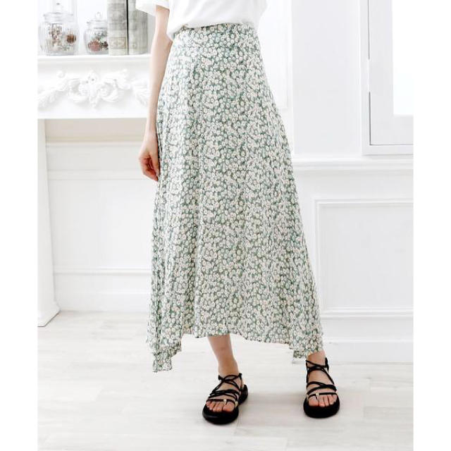 新品◆花柄 ロングスカート レディースのスカート(ロングスカート)の商品写真