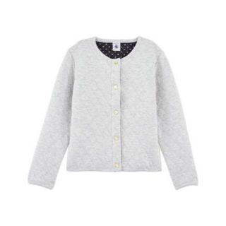 プチバトー(PETIT BATEAU)のkanagao様専用　プチバトー　チュビックキルティングカーディガン　グレー(カーディガン)