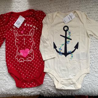 ベビーギャップ(babyGAP)の値下げ！新品 babygap いかり＆うさぎ ボディスーツ 70(肌着/下着)