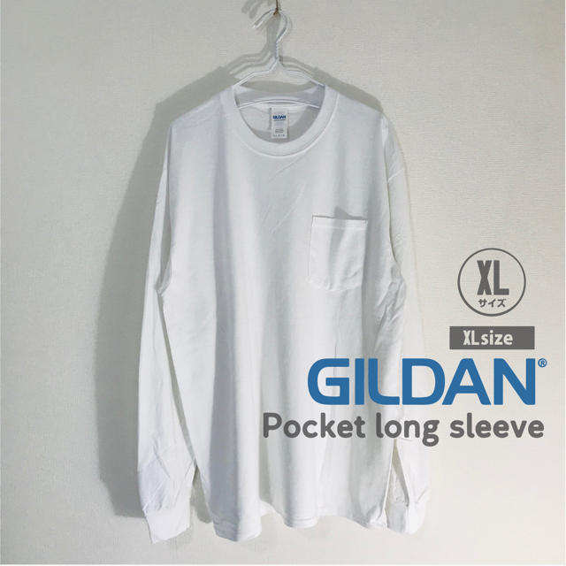 GILDAN(ギルタン)のGILDAN ギルダン ロンT ポケット XL 長袖 Tシャツ カットソー 無地 メンズのトップス(Tシャツ/カットソー(七分/長袖))の商品写真