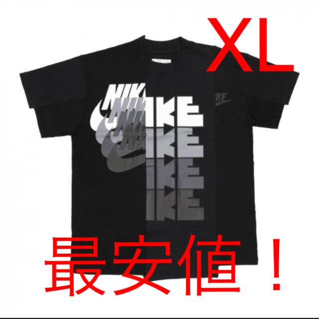 【即日発送】Nike Sacai ハイブリッド Tee Black XLサイズ