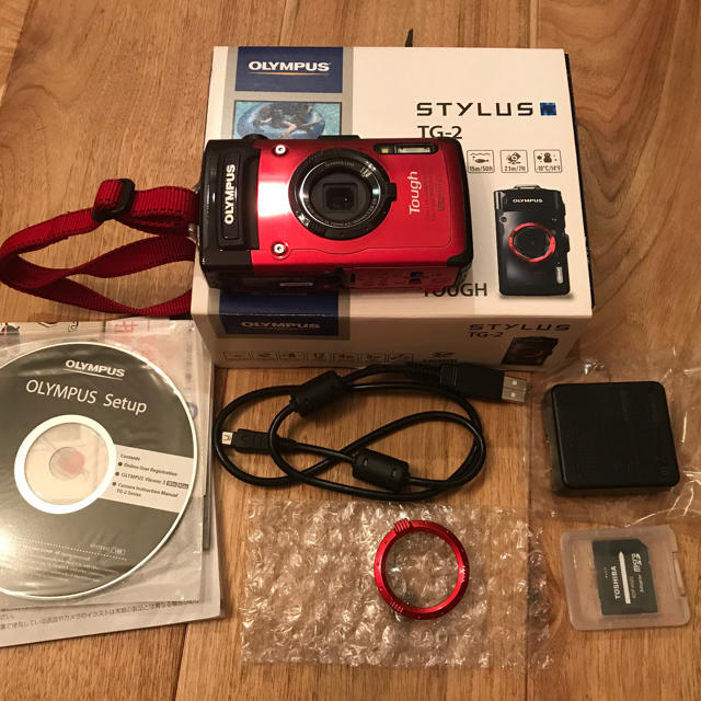 【ジャンク品】オリンパス デジカメ STYLUS TG-2 Tough レッド