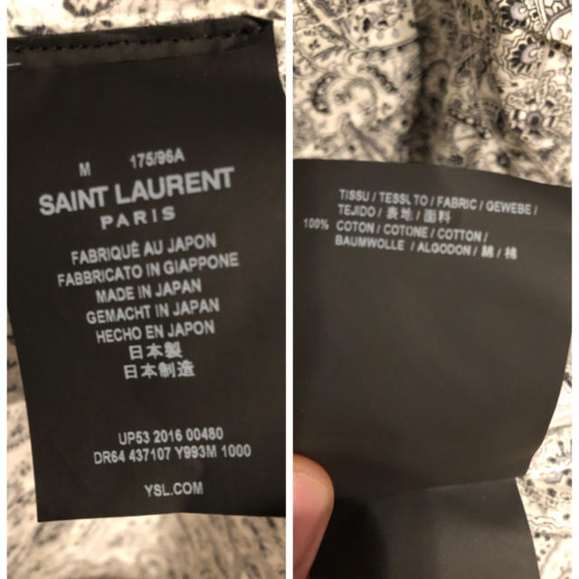 Saint Laurent(サンローラン)の定価10万位 サンローラン ペイズリー ウエスタン シャツ 新品！ メンズのトップス(シャツ)の商品写真