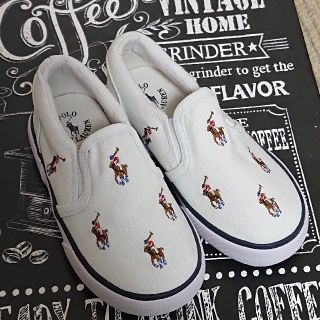 ポロラルフローレン(POLO RALPH LAUREN)の新品未使用 ポロ ラルフローレン 15cm 「バル ハーバー リピート」 キッズ(スニーカー)