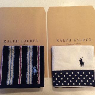 ラルフローレン(Ralph Lauren)の新品 ラルフローレン タオルハンカチ(ハンカチ/ポケットチーフ)