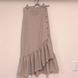 ザラ(ZARA)のZARA マーメイドスカート チェック(ひざ丈スカート)