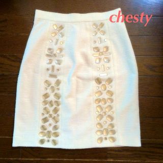 チェスティ(Chesty)の新品タグ付き♡1♡ビジュースカート(ミニスカート)