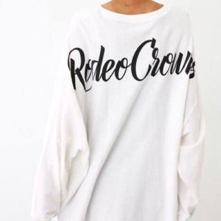 ロデオクラウンズワイドボウル(RODEO CROWNS WIDE BOWL)のスラブジャガード ルーズカット トップス WHT/F (カットソー(長袖/七分))