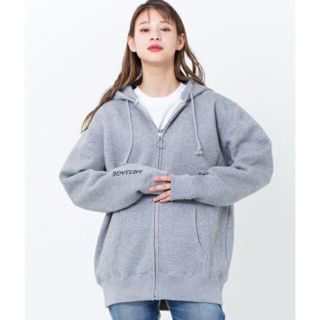 X-girl ロゴ ジップアップ パーカー