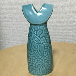 リサラーソン(Lisa Larson)の美品☆リサラーソン  花瓶 ドレス リリー ブルー(花瓶)