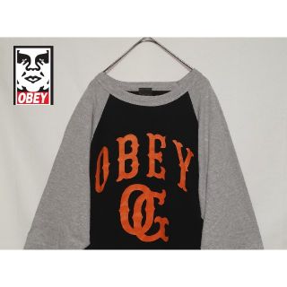 ステューシー(STUSSY)のOBEY 7分袖 ロゴ サンフランシスコ ジャイアンツカラー(Tシャツ/カットソー(七分/長袖))