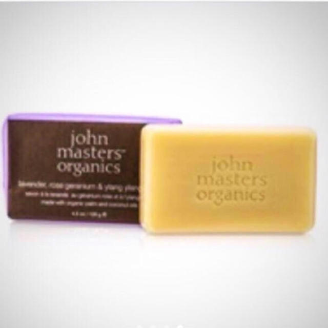 John Masters Organics(ジョンマスターオーガニック)のジョンマスター♡ラベンダー ローズゼラニウム ＆イランイランソープ　 コスメ/美容のボディケア(ボディソープ/石鹸)の商品写真