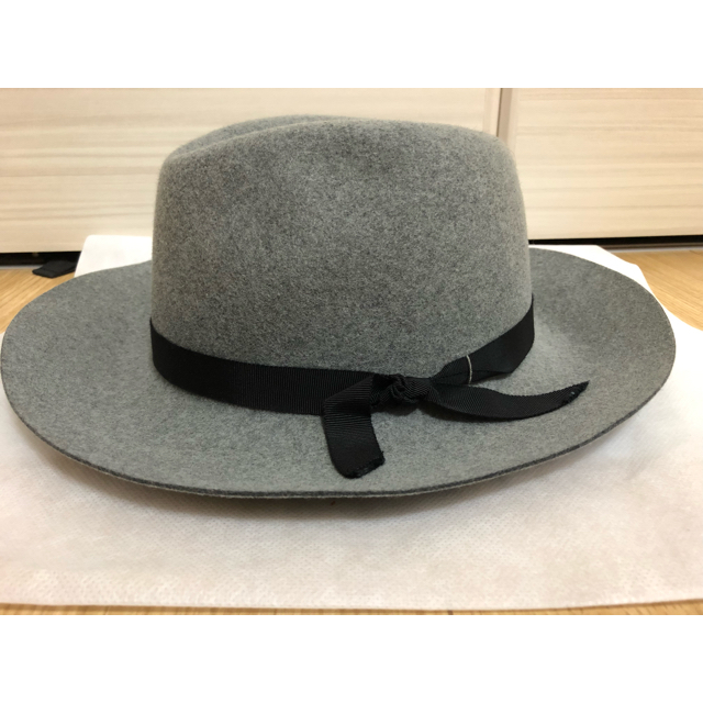 CA4LA(カシラ)のCA4LA リボン付ウール中折れハット グレー ワンサイズ レディースの帽子(ハット)の商品写真