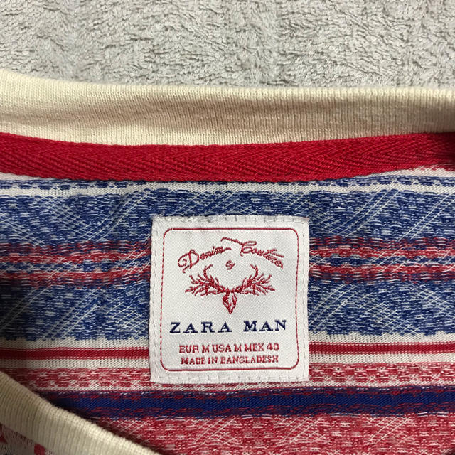 ZARA(ザラ)のZARA ボーダーカットソー メンズのトップス(Tシャツ/カットソー(七分/長袖))の商品写真