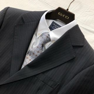 グッチ(Gucci)のGUCCI スーツ ネイビー ストライプ 2つ釦 44R(セットアップ)