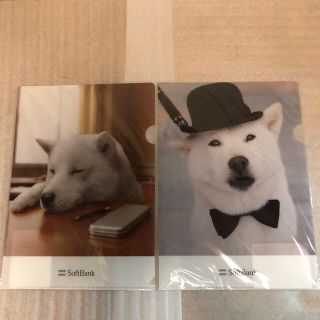 ソフトバンク(Softbank)のお父さん犬 A4クリアファイル2枚(ノベルティグッズ)