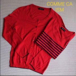 コムサイズム(COMME CA ISM)のCOMME CA ISM ※ アンサンブル カーディガン  半袖ニット(アンサンブル)