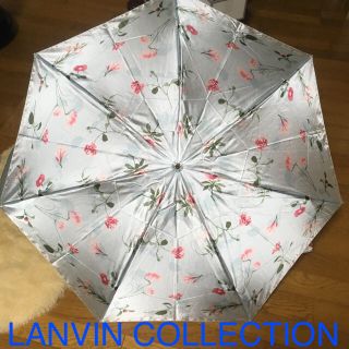 ランバンコレクション(LANVIN COLLECTION)のバーディ0360様専用　LANVIN COLLECTION 水色 折りたたみ傘(傘)