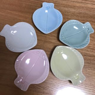 魚型 箸置き 小皿 5個セット(食器)