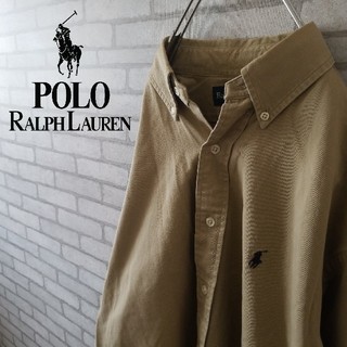 ラルフローレン(Ralph Lauren)の大人気カラー 90S ラルフローレン BDシャツ ベージュ オーバーサイズ(シャツ)