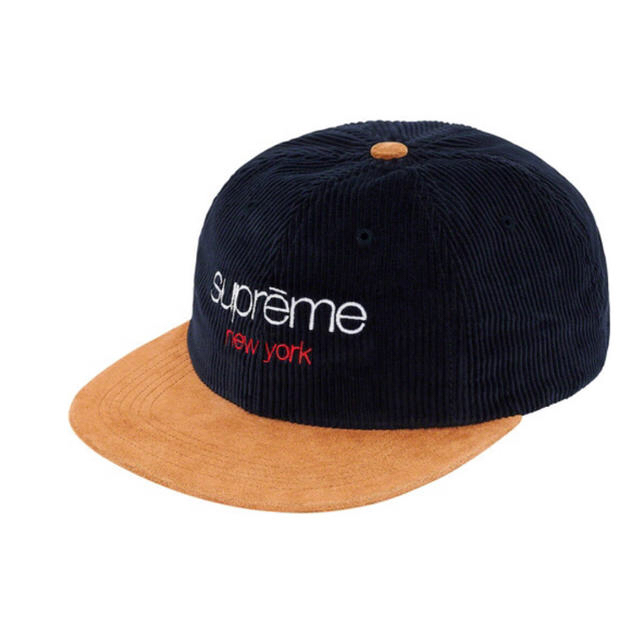 Supreme Classic Logo Corduroy 6-Panel帽子