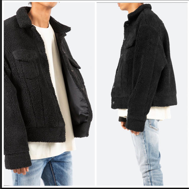 FEAR OF GOD(フィアオブゴッド)の【新作】mnml SHERPA JACKET  Black メンズのジャケット/アウター(ブルゾン)の商品写真