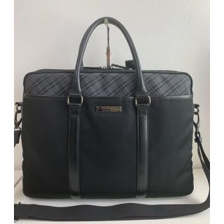 バーバリーブラックレーベル(BURBERRY BLACK LABEL)の格安 バーバリー ビジネス 2way バッグ　ブリーフケース トート メンテ済(ビジネスバッグ)