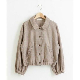 マジェスティックレゴン(MAJESTIC LEGON)のMAJESTIC LEGON☆新品♪フリルポケット＆ベルト＊チェック柄シャツ(シャツ/ブラウス(長袖/七分))