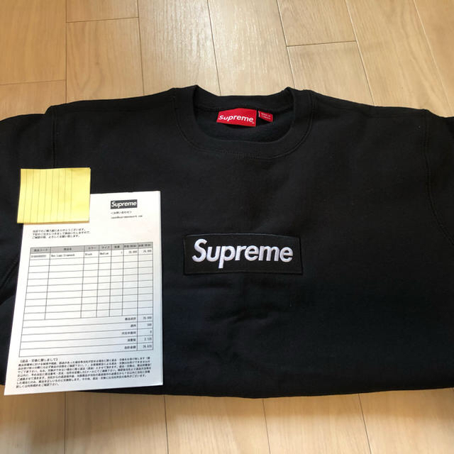 2018FW supreme box logo crewneck Mサイズ-