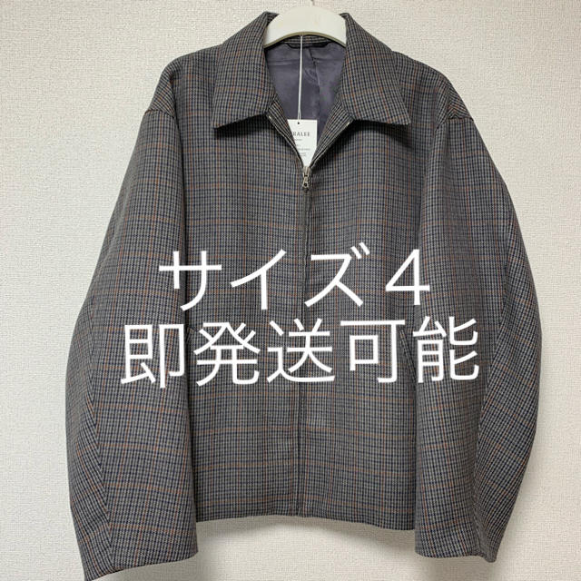 COMOLI(コモリ)のauralee ブルゾン 18aw サイズ4 試着のみ ガンクラブチェック メンズのジャケット/アウター(ブルゾン)の商品写真