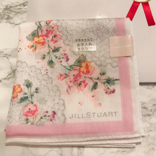 ジルスチュアート(JILLSTUART)のジルスチュアート花柄ラメ形状記憶ハンカチ新品プレゼント(ハンカチ)