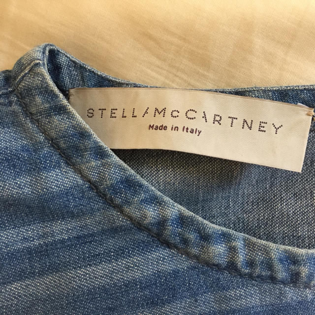 Stella McCartney(ステラマッカートニー)の【ステラマッカートニー】StellaMcCartneyデニムボーダーワンピース  レディースのワンピース(ひざ丈ワンピース)の商品写真