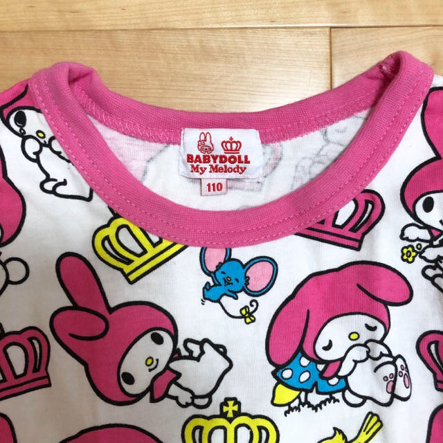 BABYDOLL(ベビードール)のBABY DOLL ロングTシャツ マイメロディ  110センチ キッズ/ベビー/マタニティのキッズ服女の子用(90cm~)(Tシャツ/カットソー)の商品写真