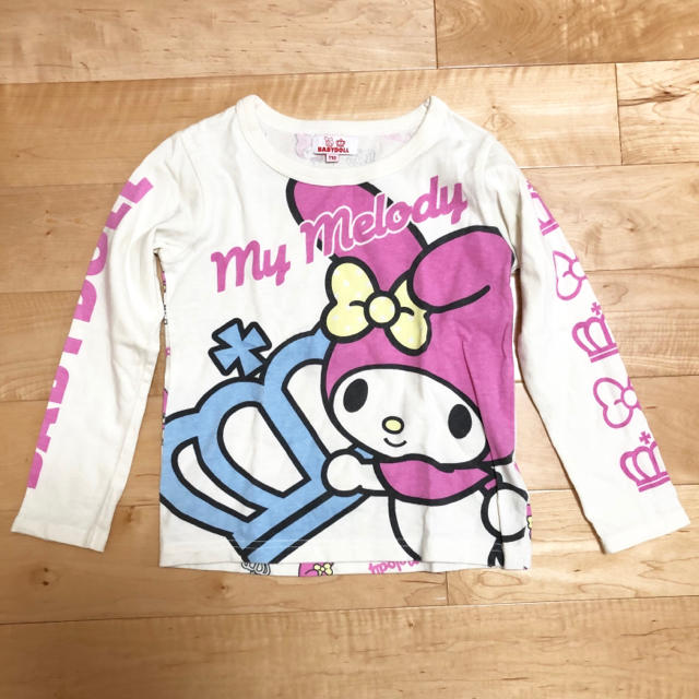 BABYDOLL(ベビードール)のBABY DOLL ロングTシャツ マイメロディ  110センチ キッズ/ベビー/マタニティのキッズ服女の子用(90cm~)(Tシャツ/カットソー)の商品写真