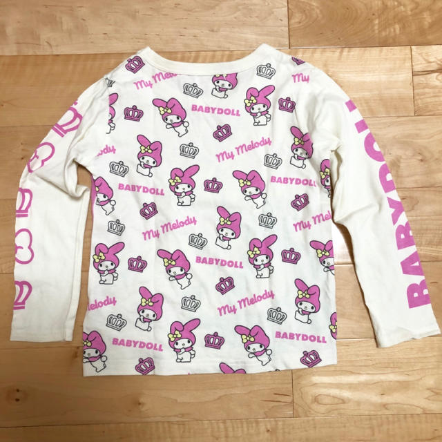 BABYDOLL(ベビードール)のBABY DOLL ロングTシャツ マイメロディ  110センチ キッズ/ベビー/マタニティのキッズ服女の子用(90cm~)(Tシャツ/カットソー)の商品写真