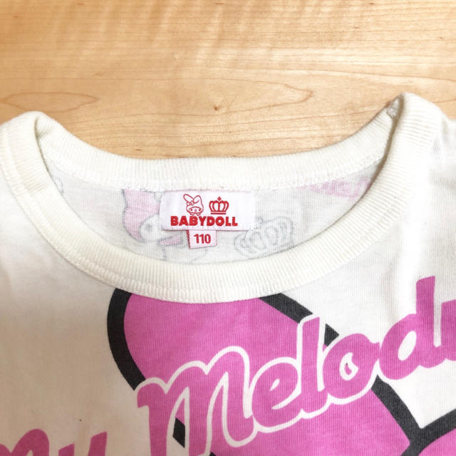 BABYDOLL(ベビードール)のBABY DOLL ロングTシャツ マイメロディ  110センチ キッズ/ベビー/マタニティのキッズ服女の子用(90cm~)(Tシャツ/カットソー)の商品写真