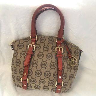 マイケルコース(Michael Kors)のマイケルコース ハンドバッグ オレンジ 美品(ハンドバッグ)