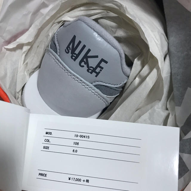 sacai(サカイ)のsacai nike ldwaffle white 24cm 未開封 青山店購入 レディースの靴/シューズ(スニーカー)の商品写真