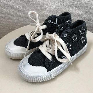 ザラキッズ(ZARA KIDS)のりすざる様専用 Zarakids ハイカットスニーカー 19cm デニムスタッズ(スニーカー)