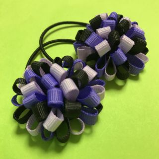 ハロウィン☆アナスイ☆ペアポンポンリボンのヘアゴム(ファッション雑貨)
