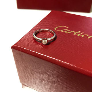 カルティエ(Cartier)のカルティエ ディアマンレジェ リング ハート ダイヤ 18K ホワイトゴールド(リング(指輪))