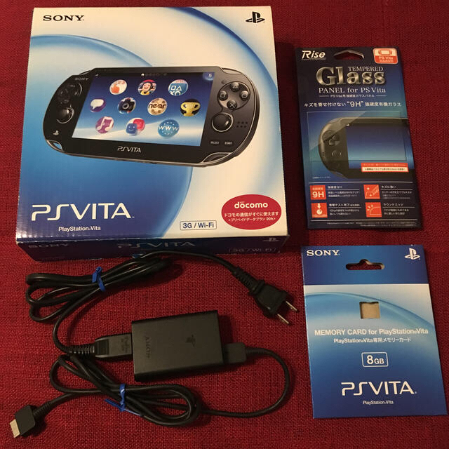 PlayStation Vita(プレイステーションヴィータ)のPlayStation Vita 3G/Wi-Fiモデル PSVITA 1100 エンタメ/ホビーのゲームソフト/ゲーム機本体(携帯用ゲーム機本体)の商品写真