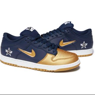 シュプリーム(Supreme)のdunk sb supreme navy 27.5 gold 9.5(スニーカー)