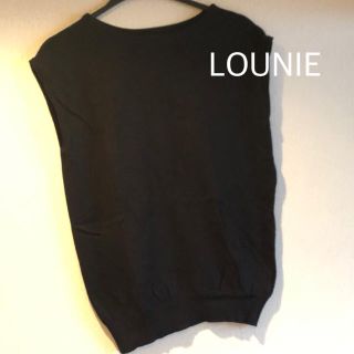 ルーニィ(LOUNIE)の⑲used美品【LOUNIE】ベスト黒(ニット/セーター)