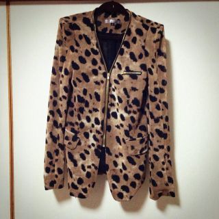 レオパードジャケット(ノーカラージャケット)