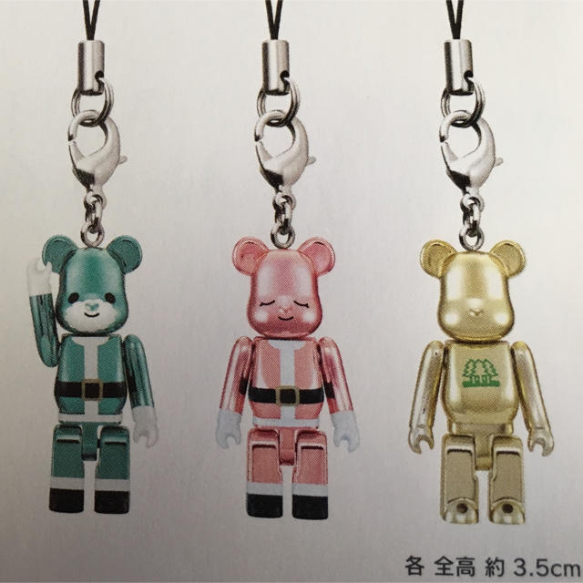 MEDICOM TOY(メディコムトイ)の2012年 三越 伊勢丹 限定 BE@RBRICK ベアサンタ ストラップ 3色 エンタメ/ホビーのフィギュア(その他)の商品写真