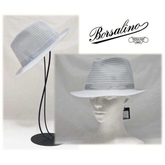 Borsalino(ボルサリーノ)の新品【ボルサリーノ 】軽量 高級ラビットフェルトハット 薄灰 57cm メンズの帽子(ハット)の商品写真